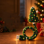 Projecteur de Noël USB en forme de sapin, avec son corps flexible et sa prise USB